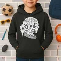 Speak Your Mind Even If Your Voice Shakes Kids Hoodie thumb 2