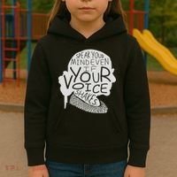 Speak Your Mind Even If Your Voice Shakes Kids Hoodie thumb 3