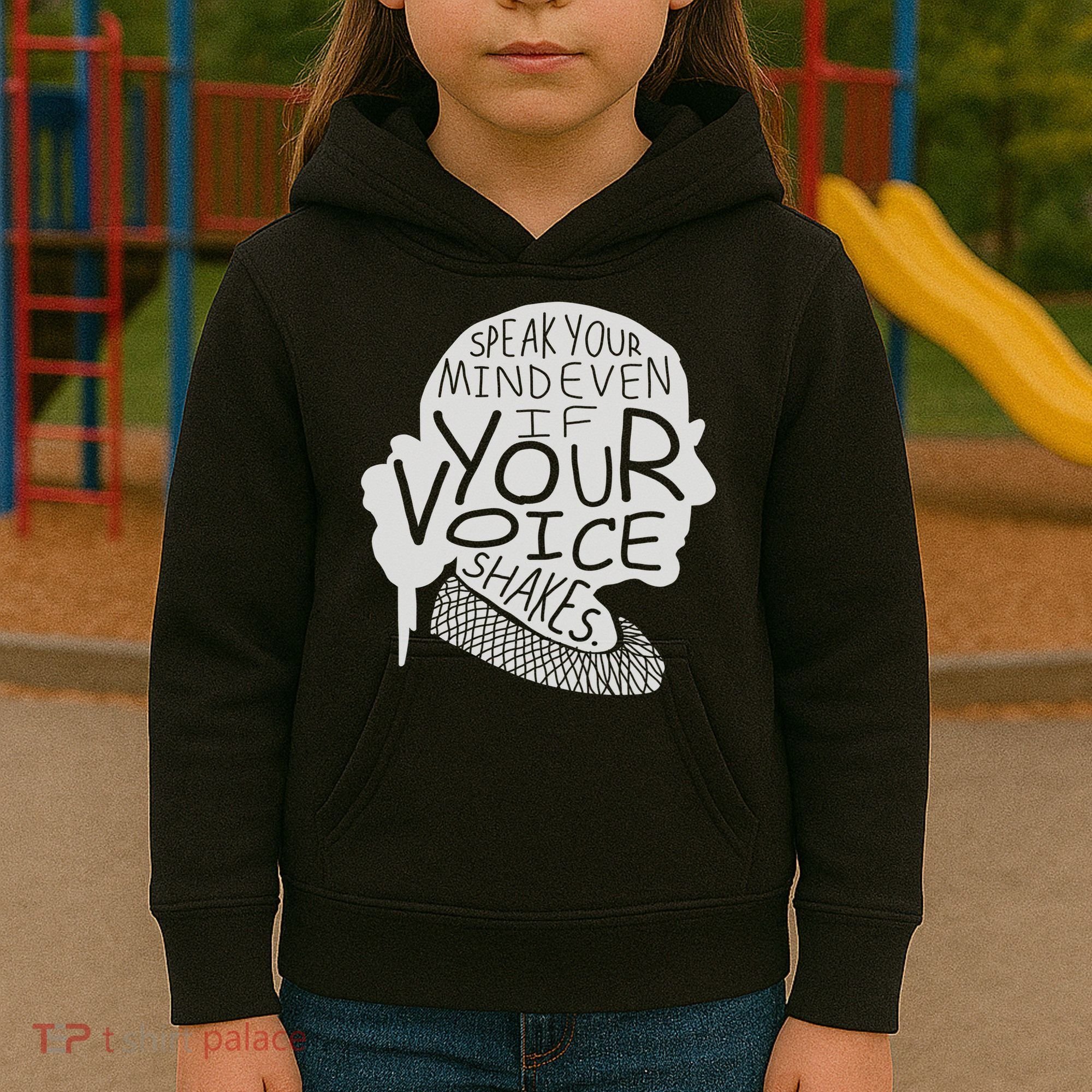 Speak Your Mind Even If Your Voice Shakes Kids Hoodie