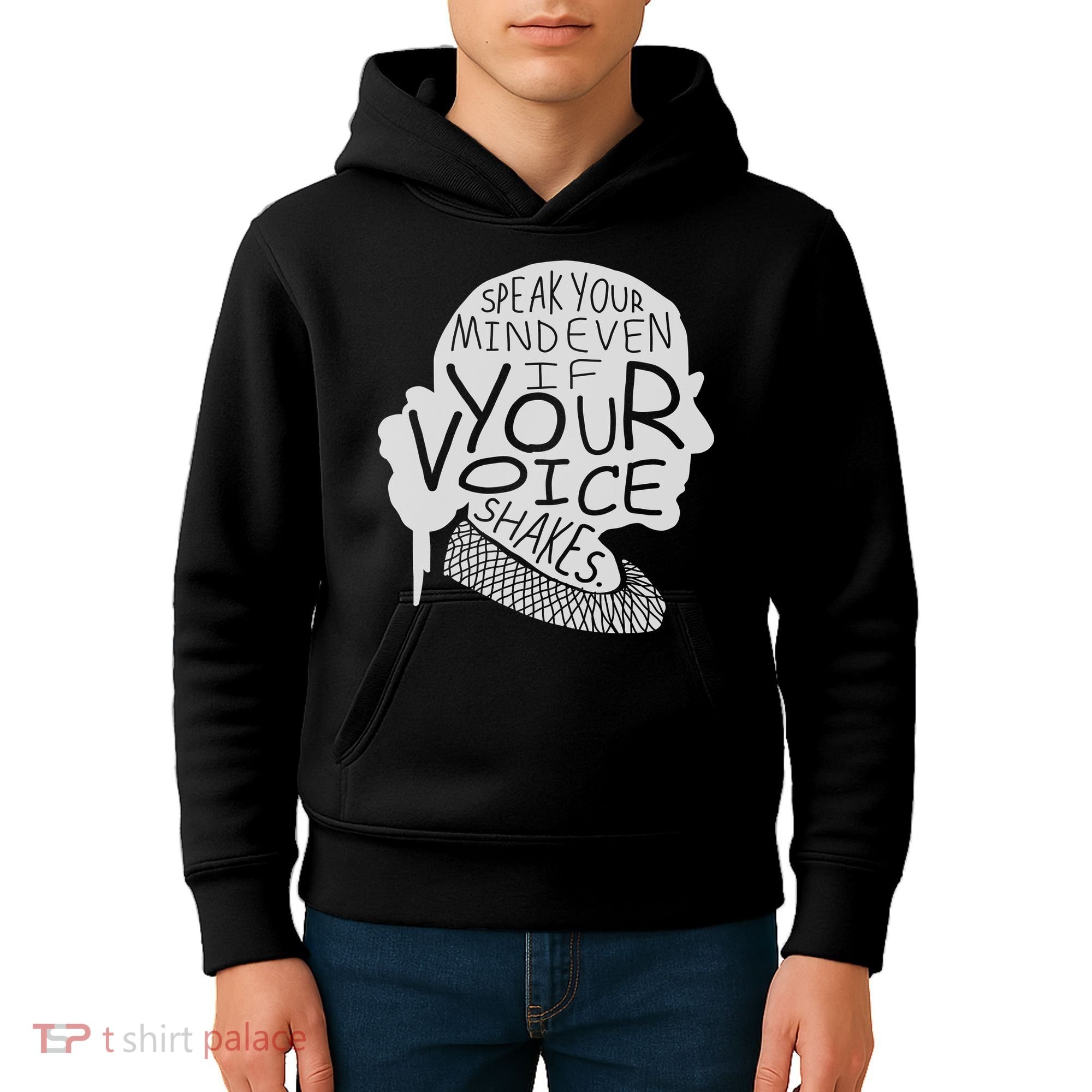 Speak Your Mind Even If Your Voice Shakes Kids Hoodie