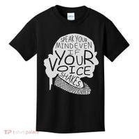 Speak Your Mind Even If Your Voice Shakes Kids T-Shirt thumb 0