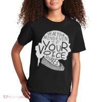 Speak Your Mind Even If Your Voice Shakes Kids T-Shirt thumb 2