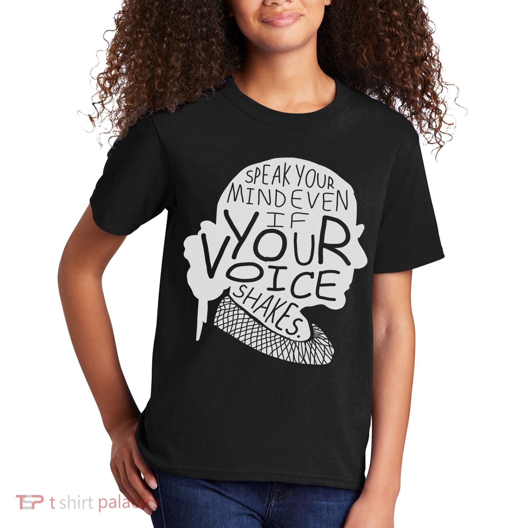 Speak Your Mind Even If Your Voice Shakes Kids T-Shirt