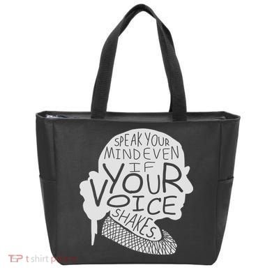 Speak Your Mind Even If Your Voice Shakes Tote Bag