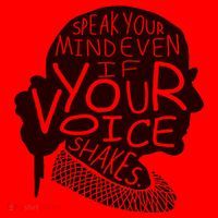 Speak Your Mind Even If Your Voice Shakes Santa Hat thumb 1