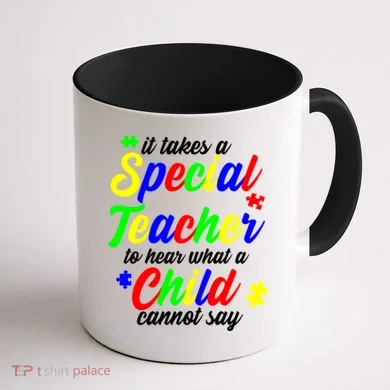 Special Autism Teacher  Coffee Mug back