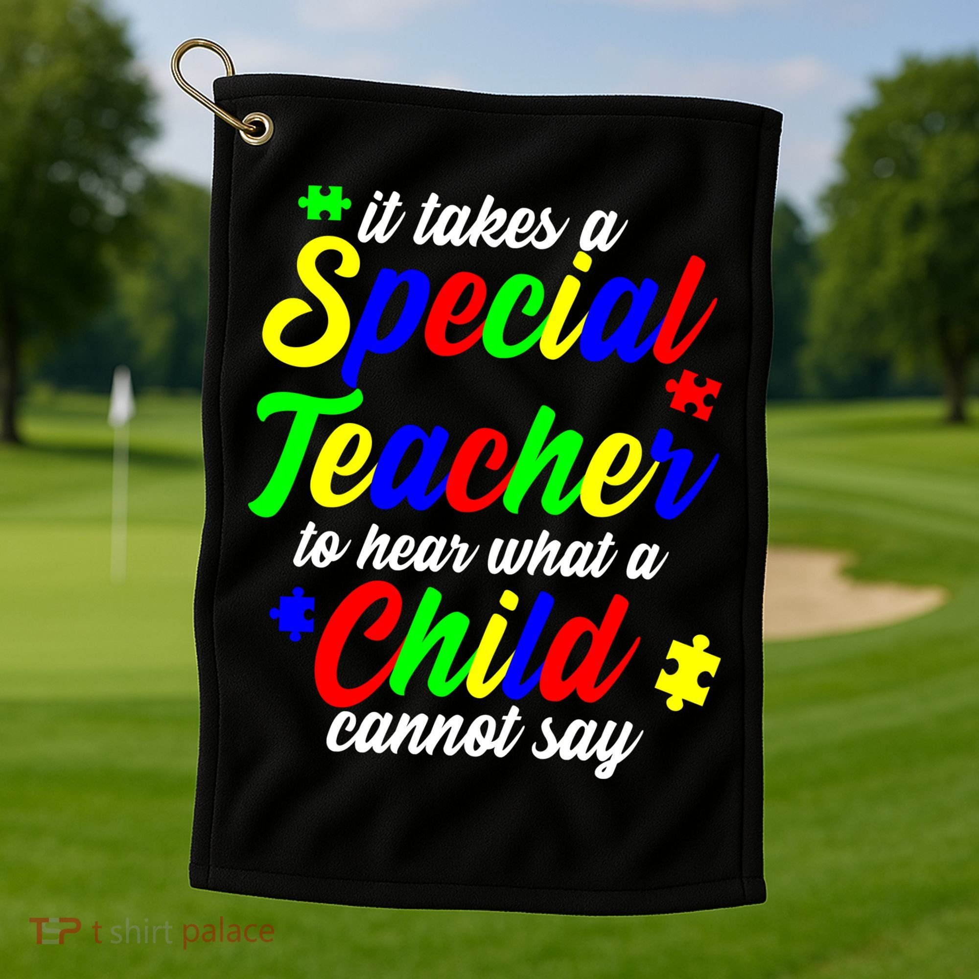 Special Autism Teacher  Golf Towel