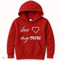 Special Needs Awareness Support Love My Tribe Kids Hoodie thumb 0
