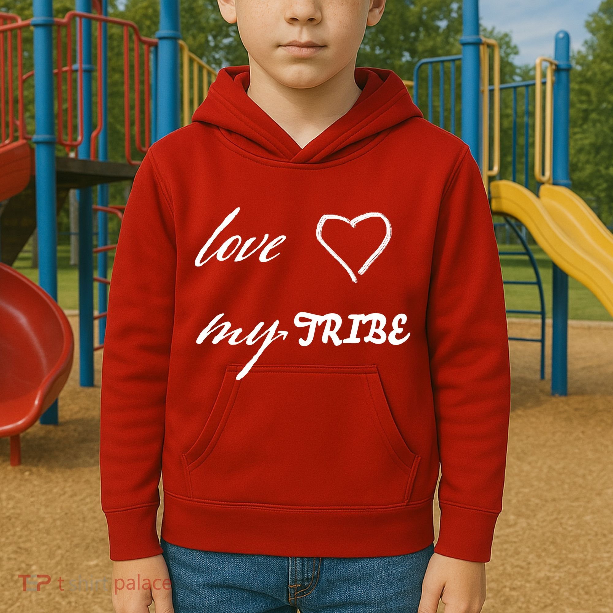 Special Needs Awareness Support Love My Tribe Kids Hoodie