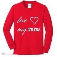 Special Needs Awareness Support Love My Tribe Kids Long Sleeve Shirt thumb 0