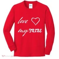 Special Needs Awareness Support Love My Tribe Kids Long Sleeve Shirt thumb 0