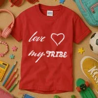 Special Needs Awareness Support Love My Tribe Kids T-Shirt thumb 3