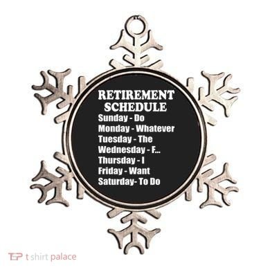Special Retiree Gift - Funny Retirement Schedule  Ornament