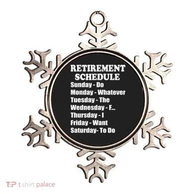 Special Retiree Gift - Funny Retirement Schedule  Ornament