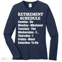 Special Retiree Gift - Funny Retirement Schedule  Women's Long Sleeve Shirt thumb 0