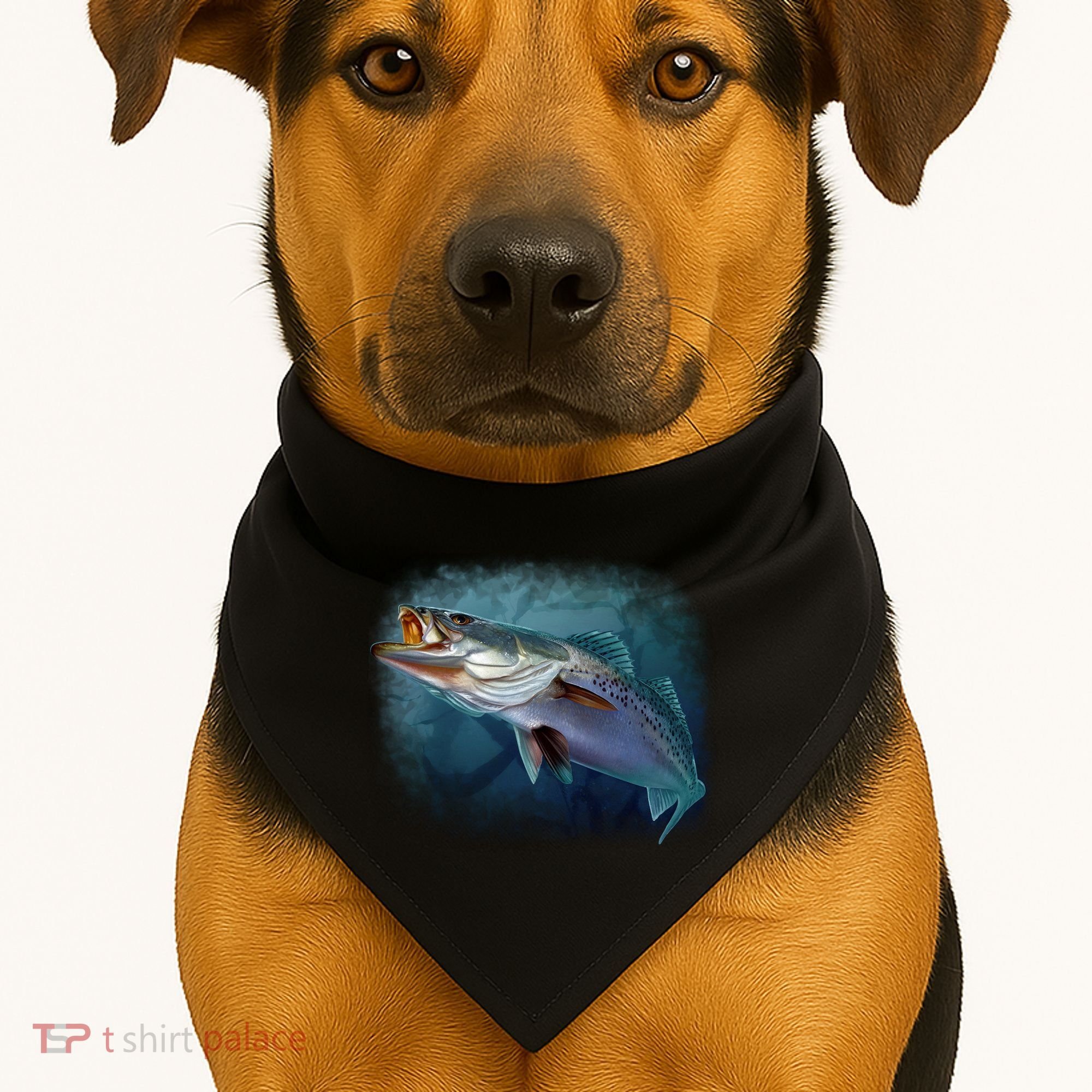 Speck Trout Fish USA-Made Doggie Bandana