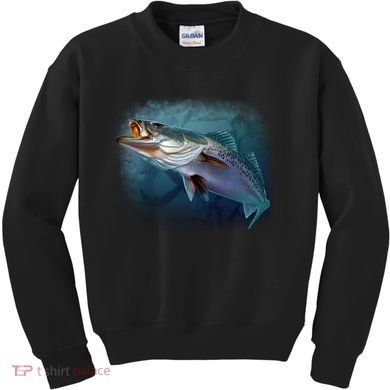 Speck Trout Fish Kids Sweatshirt