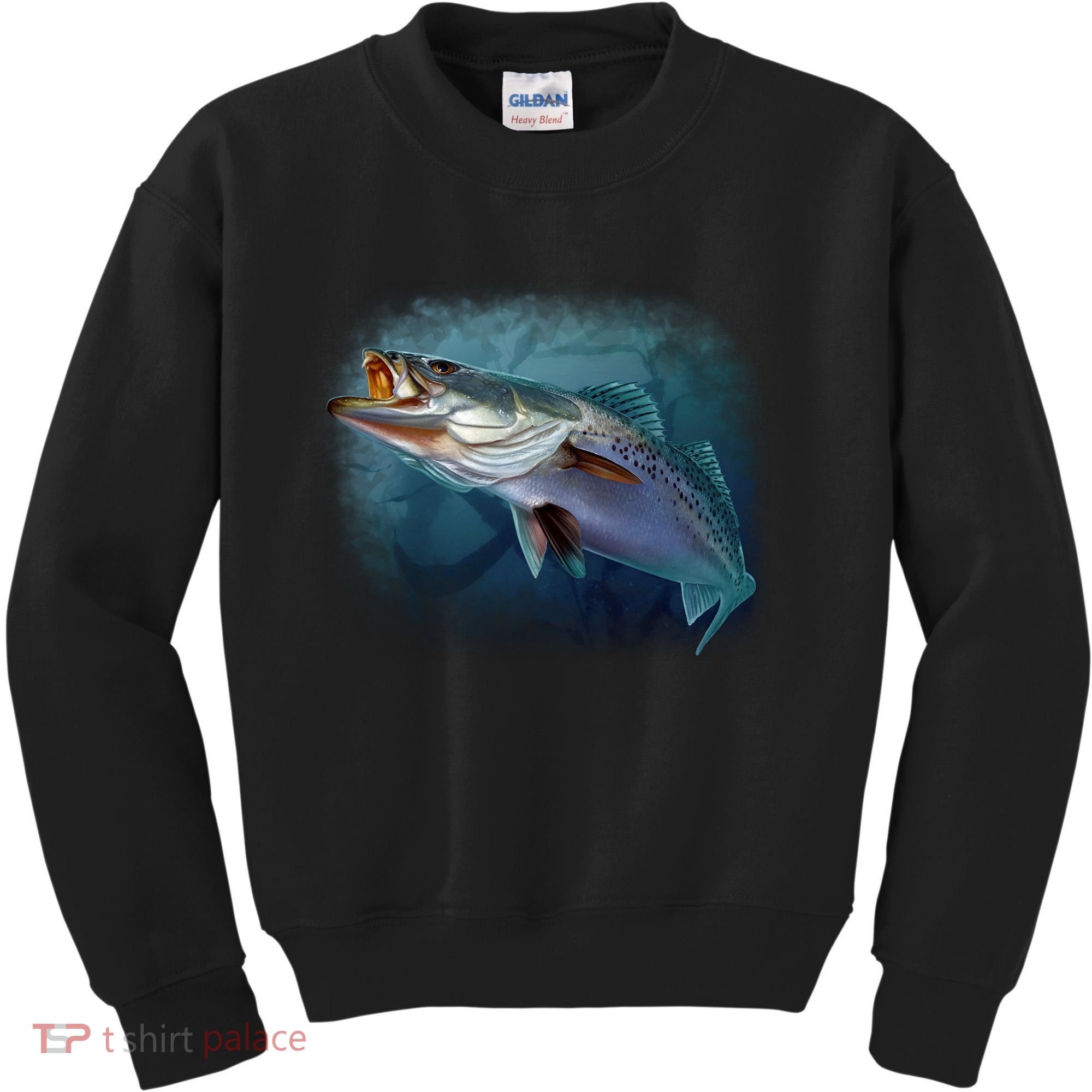 Speck Trout Fish Kids Sweatshirt