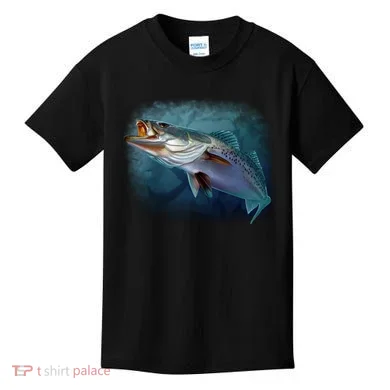 Speck Trout Fish Kids T-Shirt