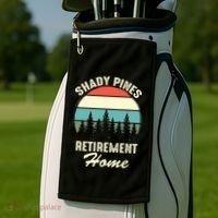 Shady Pines Funny Quote Retirement Day Party Home Golf Towel thumb 2
