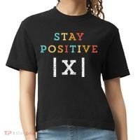 Stay Positive Funny Math Teacher Student School Comfort Colors Boxy T-Shirt thumb 0
