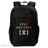 Stay Positive Funny Math Teacher Student School Backpack thumb 0