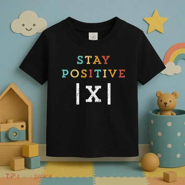 Stay Positive Funny Math Teacher Student School Toddler T-Shirt
