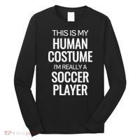 Soccer Player Funny Soccer Halloween Costume Long Sleeve Shirt thumb 0