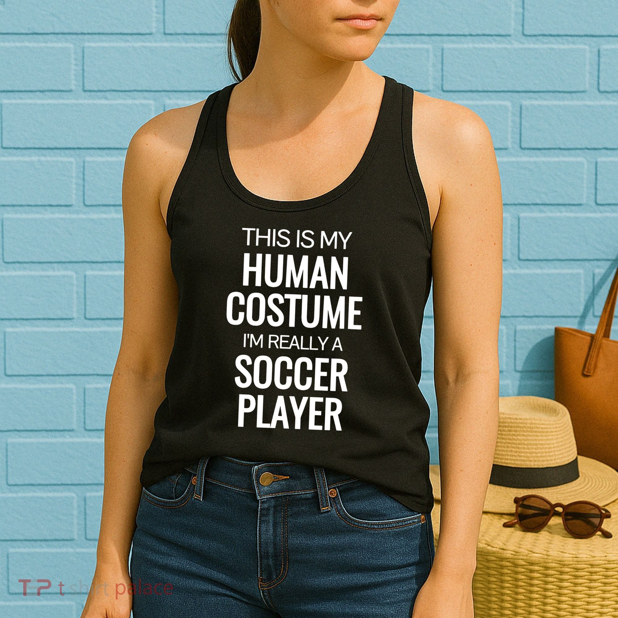 Soccer Player Funny Soccer Halloween Costume Women's Tank Top