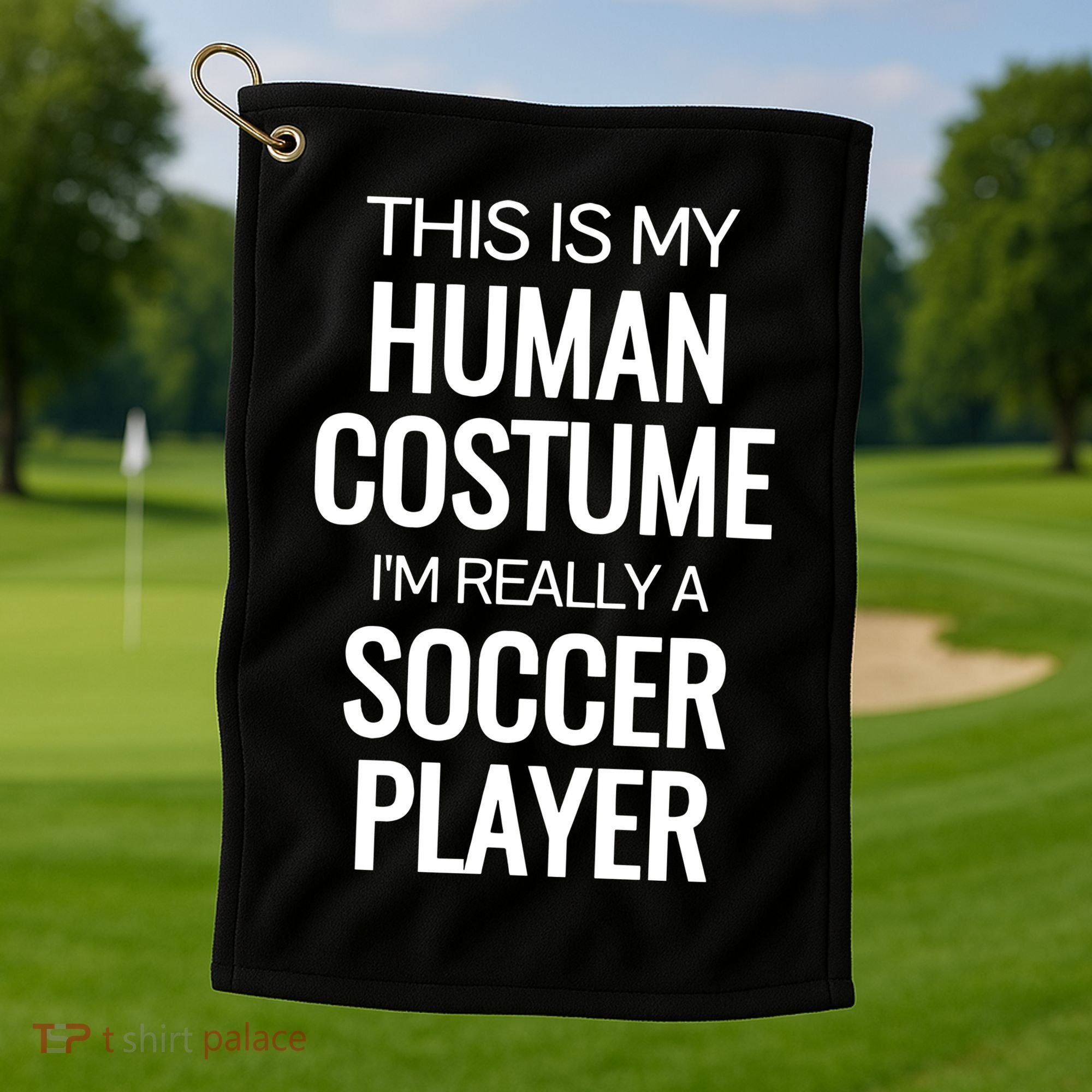 Soccer Player Funny Soccer Halloween Costume Golf Towel