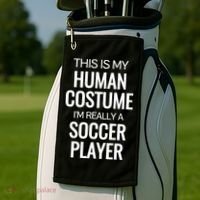 Soccer Player Funny Soccer Halloween Costume Golf Towel thumb 2