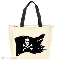Skull Pirate Flag Jolly Roger Crossbones Tote Bag thumb 0