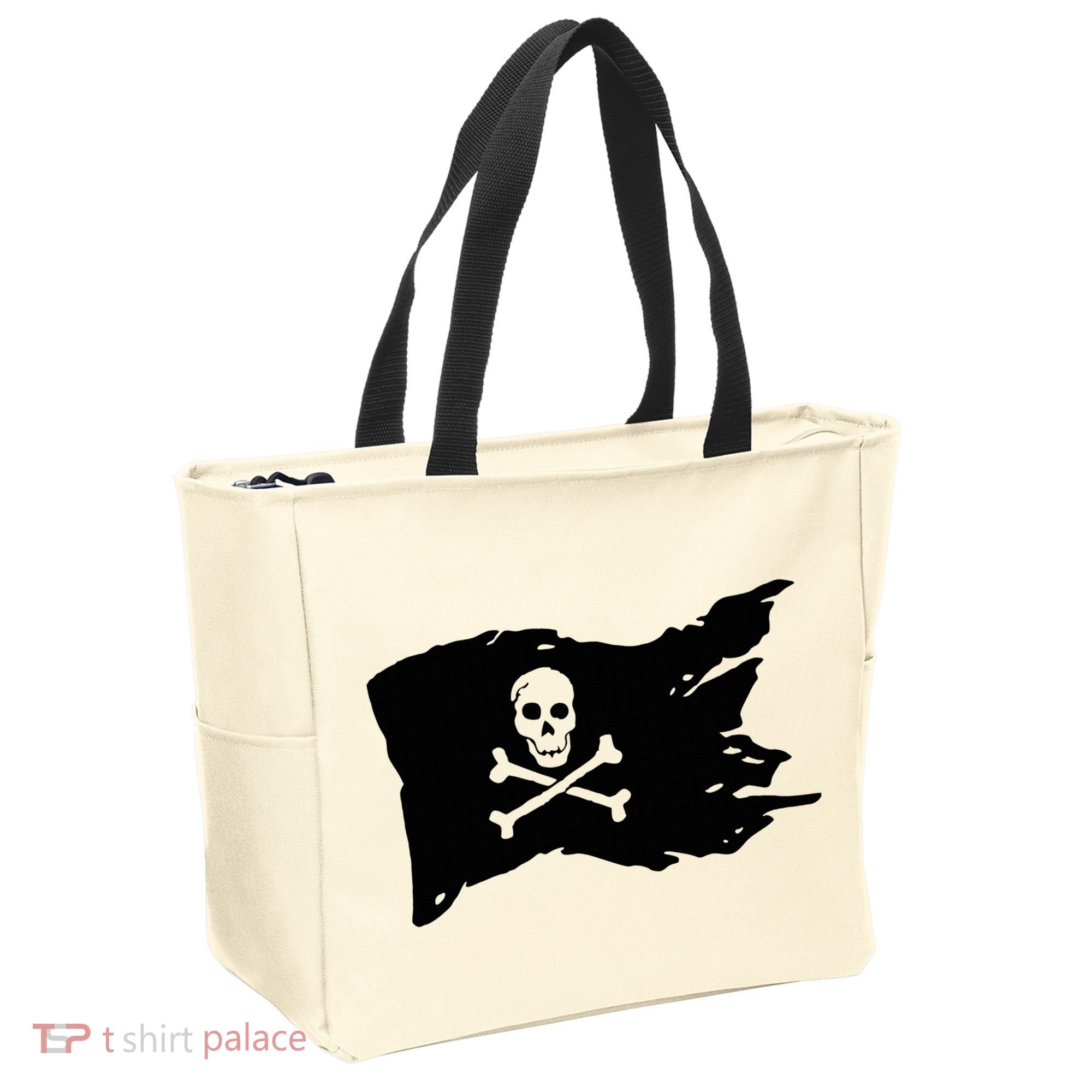 Skull Pirate Flag Jolly Roger Crossbones Tote Bag