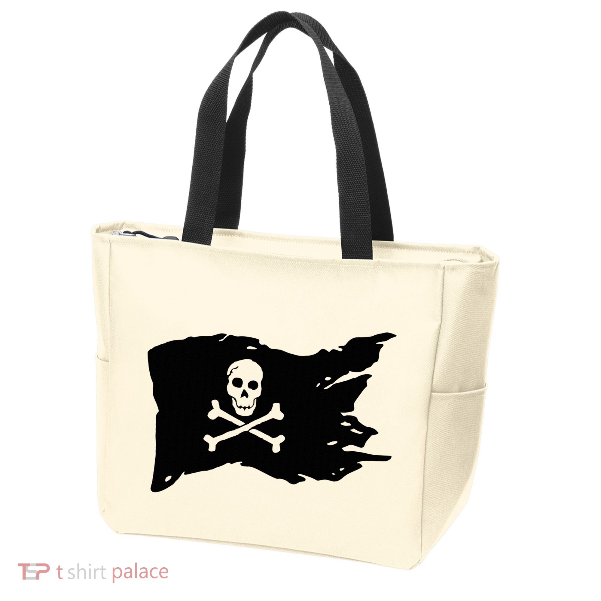 Skull Pirate Flag Jolly Roger Crossbones Tote Bag