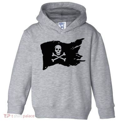 Skull Pirate Flag Jolly Roger Crossbones Toddler Hoodie
