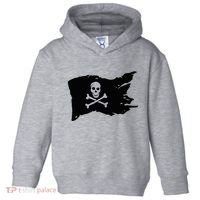 Skull Pirate Flag Jolly Roger Crossbones Toddler Hoodie thumb 0
