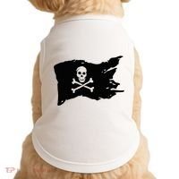 Skull Pirate Flag Jolly Roger Crossbones Doggie Tank thumb 0