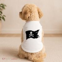 Skull Pirate Flag Jolly Roger Crossbones Doggie Tank thumb 2