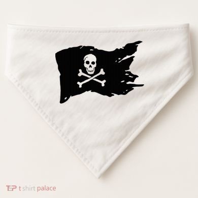 Skull Pirate Flag Jolly Roger Crossbones USA-Made Doggie Bandana