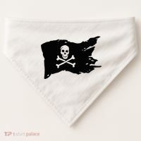 Skull Pirate Flag Jolly Roger Crossbones USA-Made Doggie Bandana thumb 0
