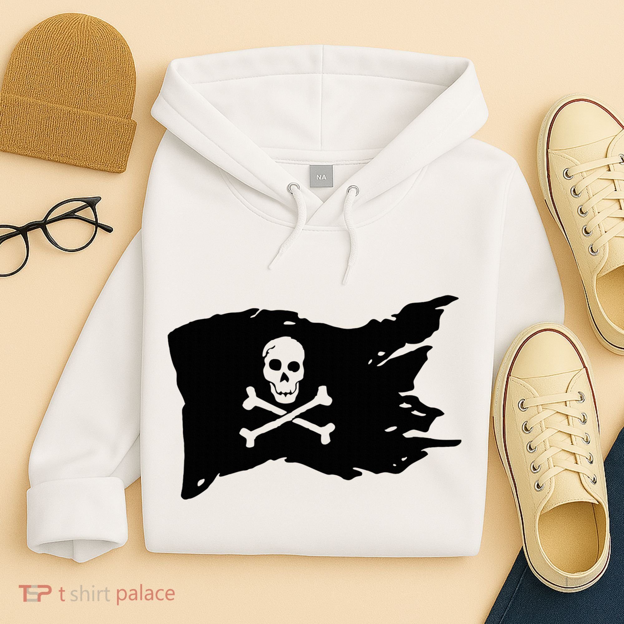 Skull Pirate Flag Jolly Roger Crossbones Hoodie