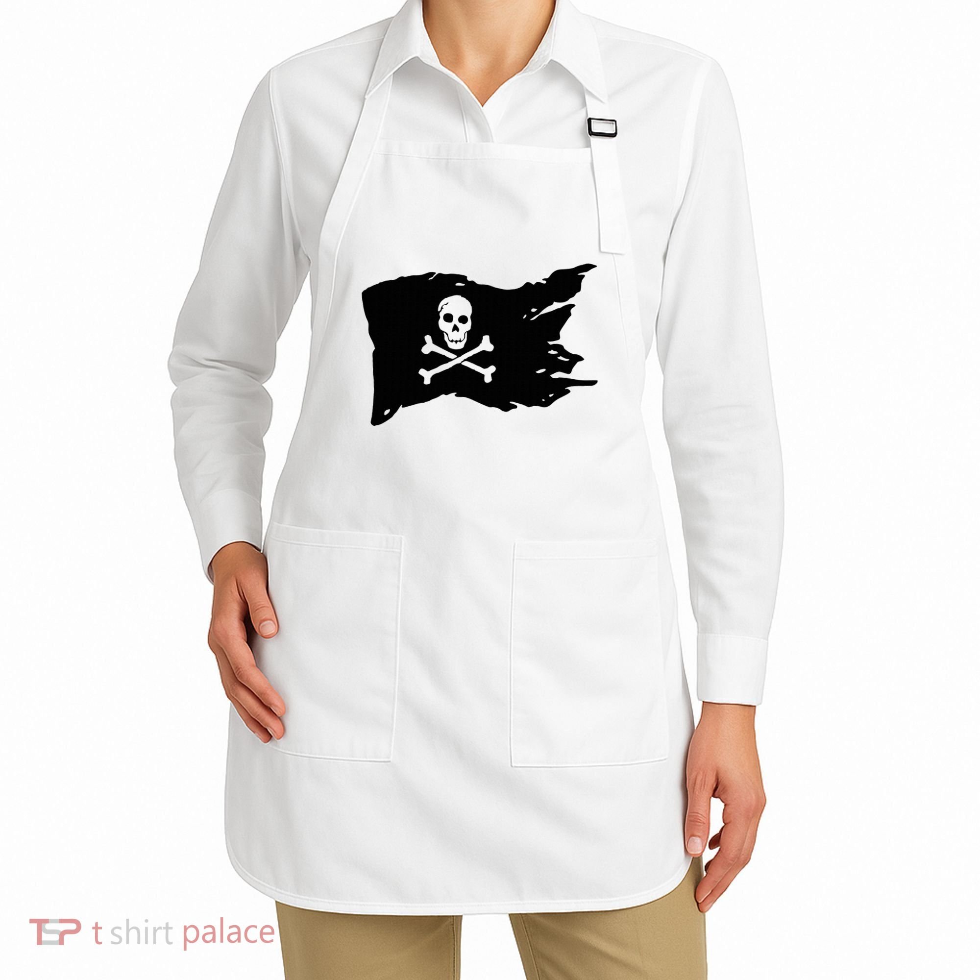Skull Pirate Flag Jolly Roger Crossbones Apron
