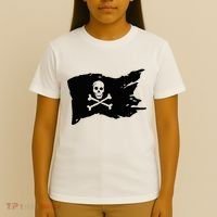 Skull Pirate Flag Jolly Roger Crossbones T-Shirt thumb 4