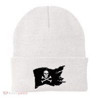 Skull Pirate Flag Jolly Roger Crossbones Beanie thumb 0