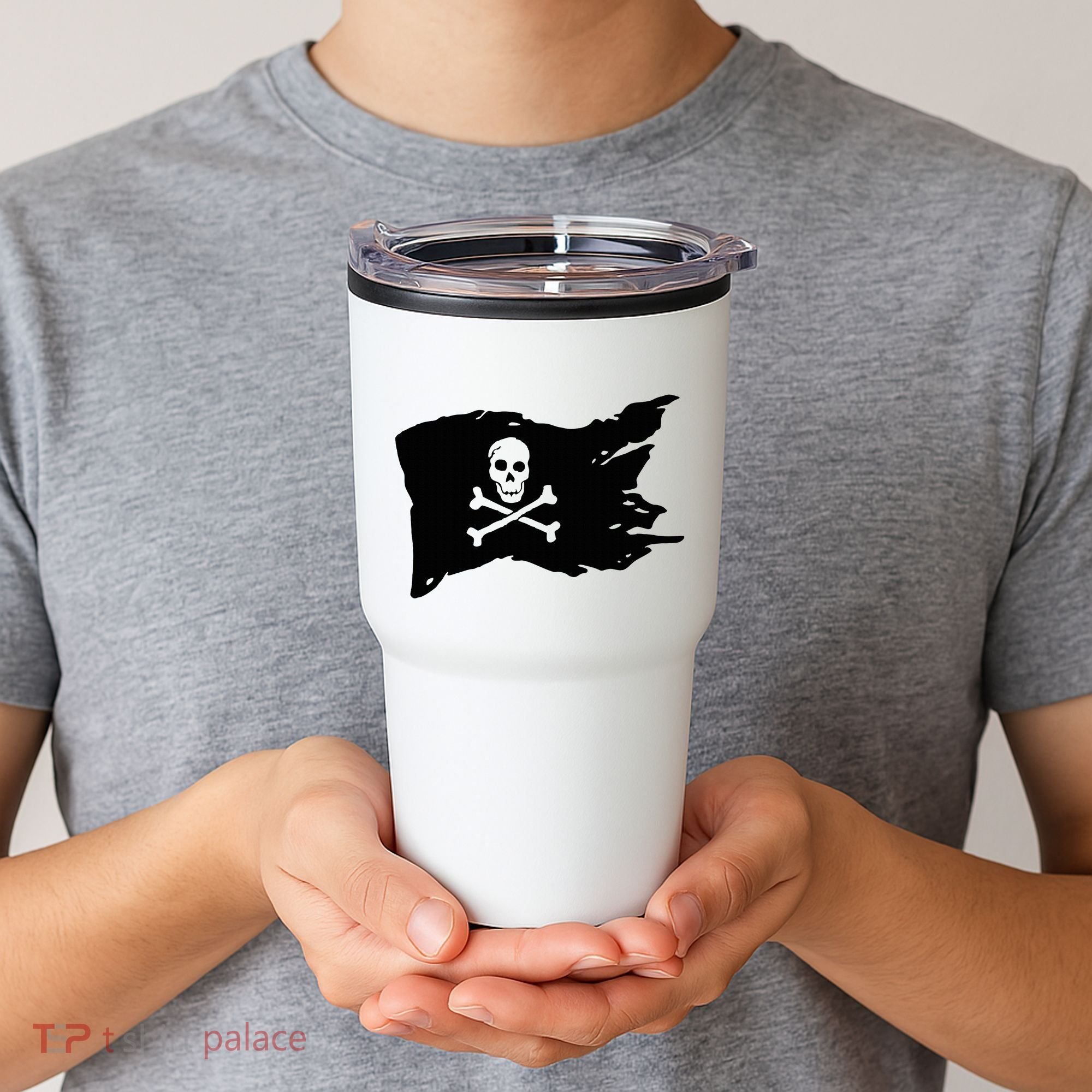Skull Pirate Flag Jolly Roger Crossbones Tumbler