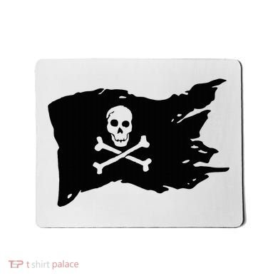 Skull Pirate Flag Jolly Roger Crossbones Mousepad