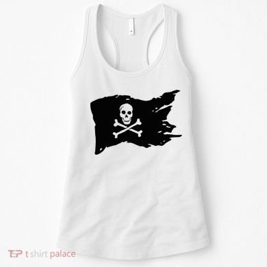 Skull Pirate Flag Jolly Roger Crossbones Women's Tank Top