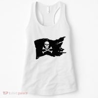 Skull Pirate Flag Jolly Roger Crossbones Women's Tank Top thumb 0