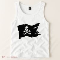 Skull Pirate Flag Jolly Roger Crossbones Tank Top thumb 2