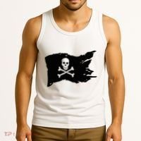 Skull Pirate Flag Jolly Roger Crossbones Tank Top thumb 3